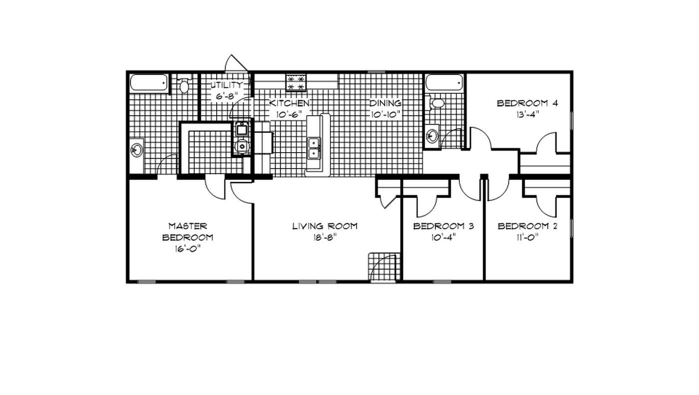 Iowa Ranch Modular Home 1,493 SF 4 Bed 2 Bath Next Modular