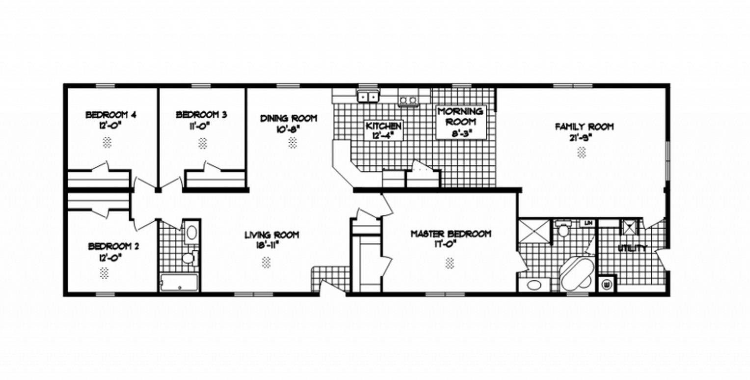 Lexington III Ranch Modular Home 2,027 SF 4 Bed 2 Bath Next Modular