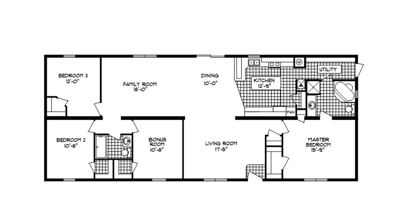 Maple Ranch Modular Home 1,760 SF 4 Bed 2 Bath Next Modular