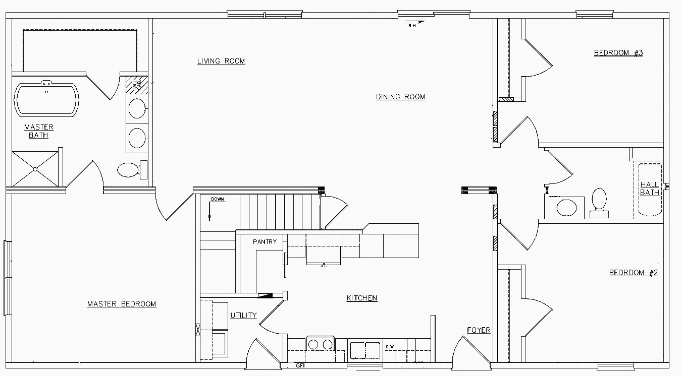 Custom Ranch Modular Home Floorplan Elkhart, Indiana Walnut Trails