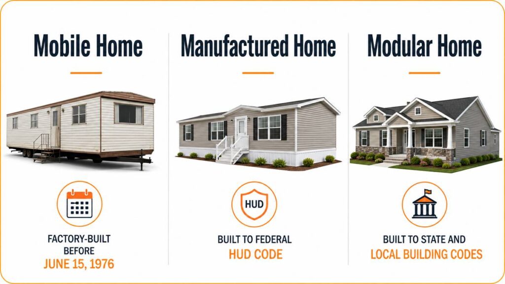 modular manufactured and mobile homes compared by HUD Code and state local building codes.