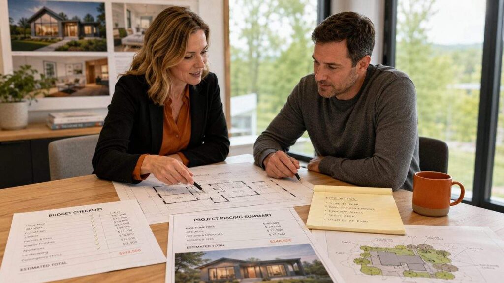 Next Modular modular home estimate with feasibility study, floor plan customization, and project pricing
