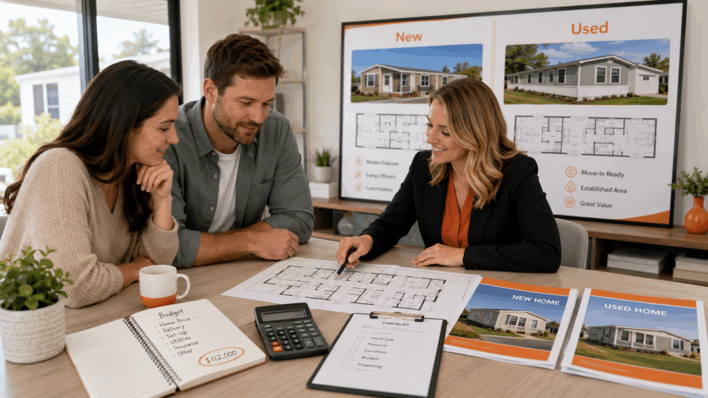 Mobile homes for sale buyer guide comparing new and used manufactured home options.